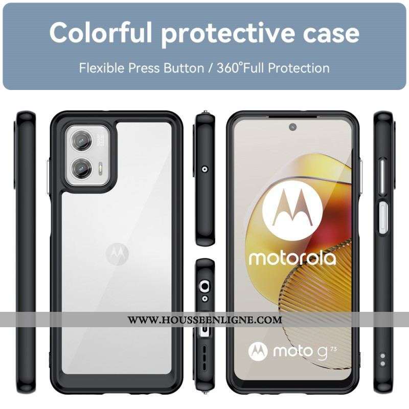 Coque Moto G73 5G Hybride Transparente