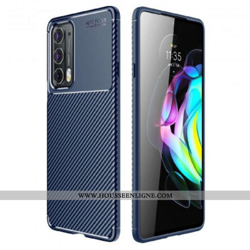 Coque Motorola Edge 20 Flexible Texture Fibre Carbone