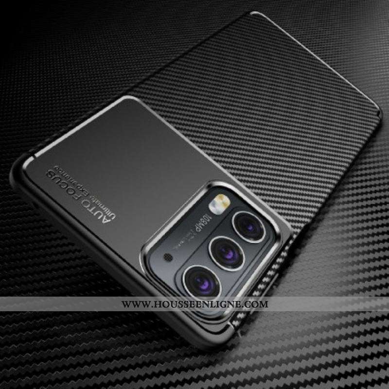 Coque Motorola Edge 20 Flexible Texture Fibre Carbone