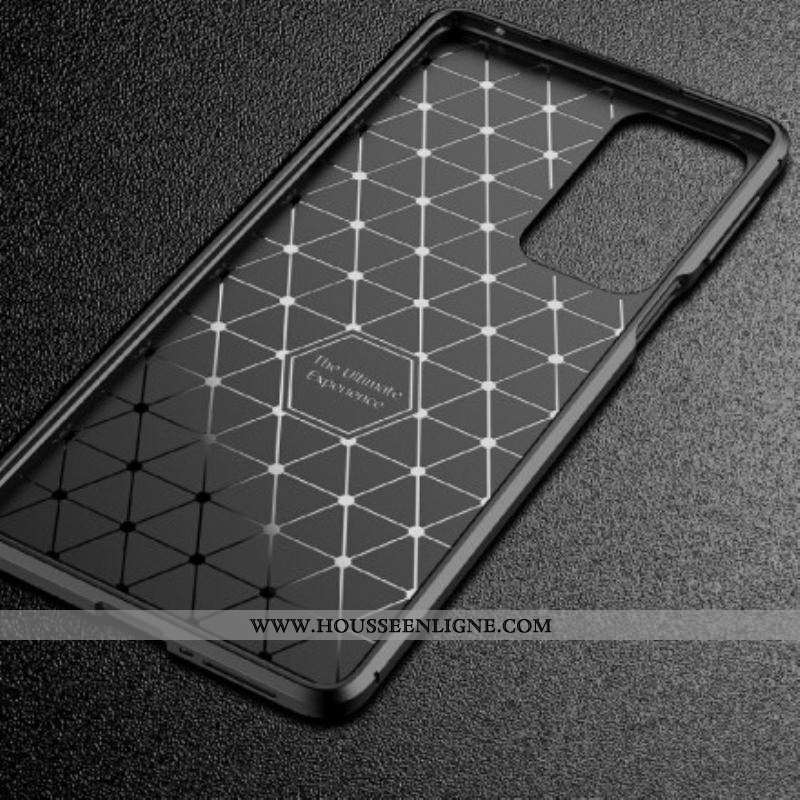 Coque Motorola Edge 20 Flexible Texture Fibre Carbone