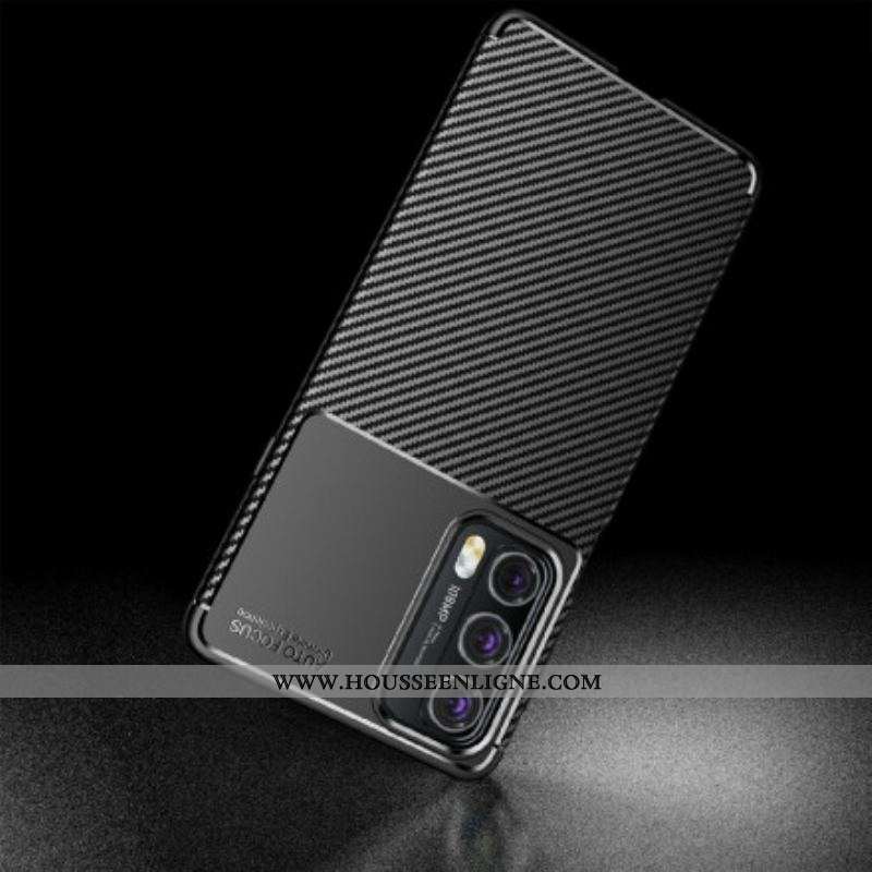 Coque Motorola Edge 20 Flexible Texture Fibre Carbone