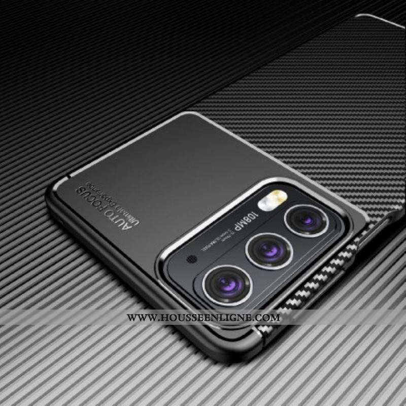 Coque Motorola Edge 20 Flexible Texture Fibre Carbone