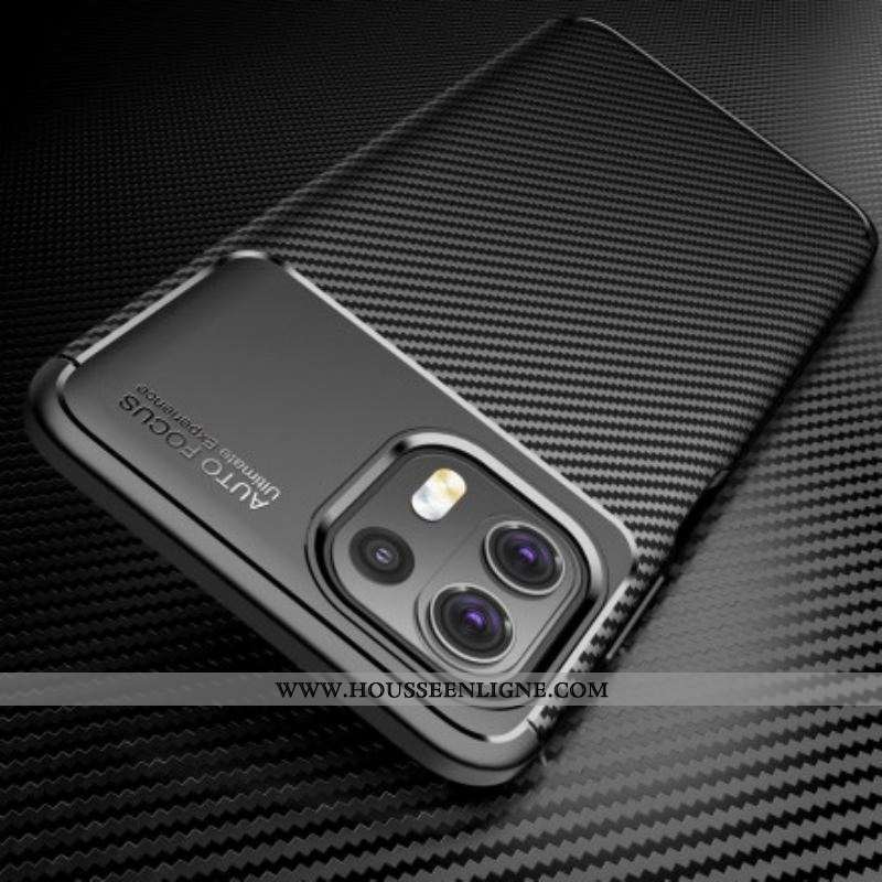 Coque Motorola Edge 20 Lite Flexible Texture Fibre Carbone