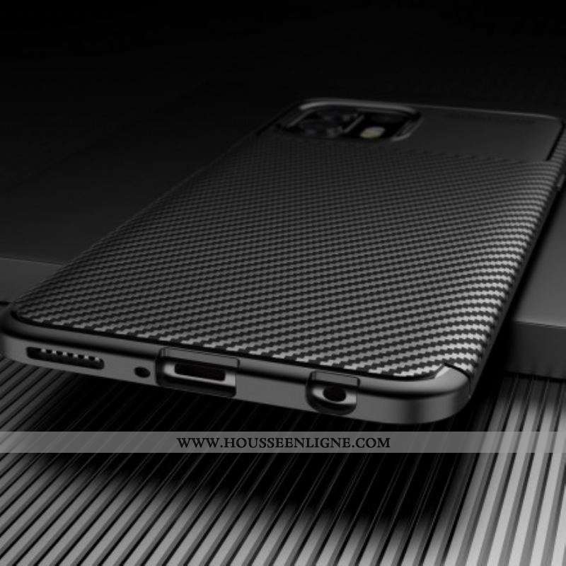 Coque Motorola Edge 20 Lite Flexible Texture Fibre Carbone