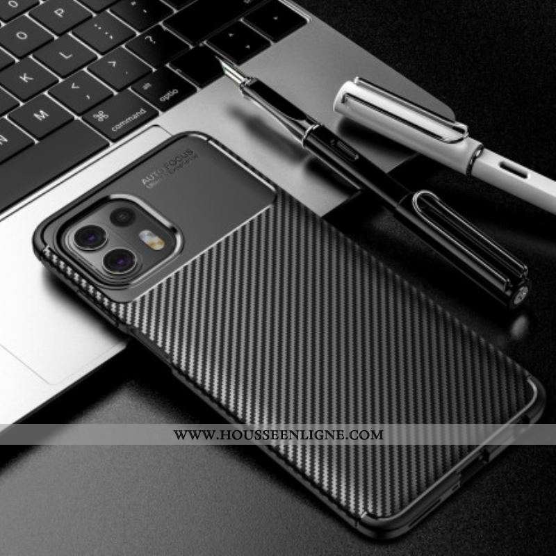 Coque Motorola Edge 20 Lite Flexible Texture Fibre Carbone