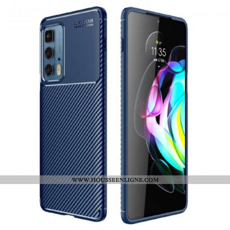Coque Motorola Edge 20 Pro Flexible Texture Fibre Carbone