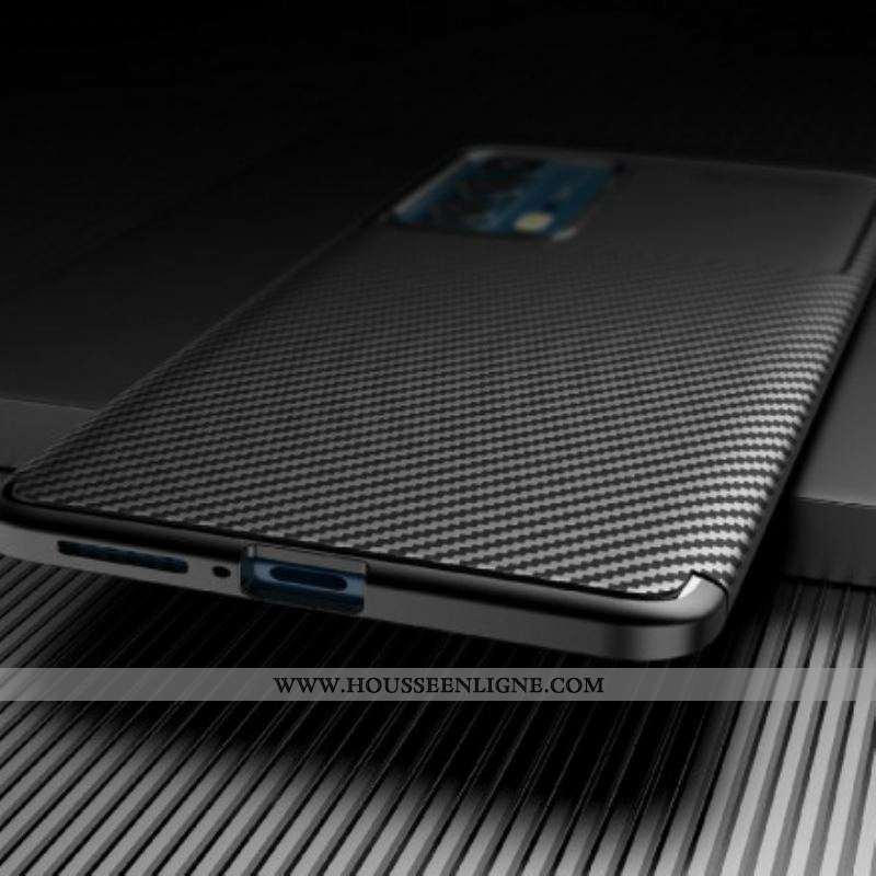Coque Motorola Edge 20 Pro Flexible Texture Fibre Carbone