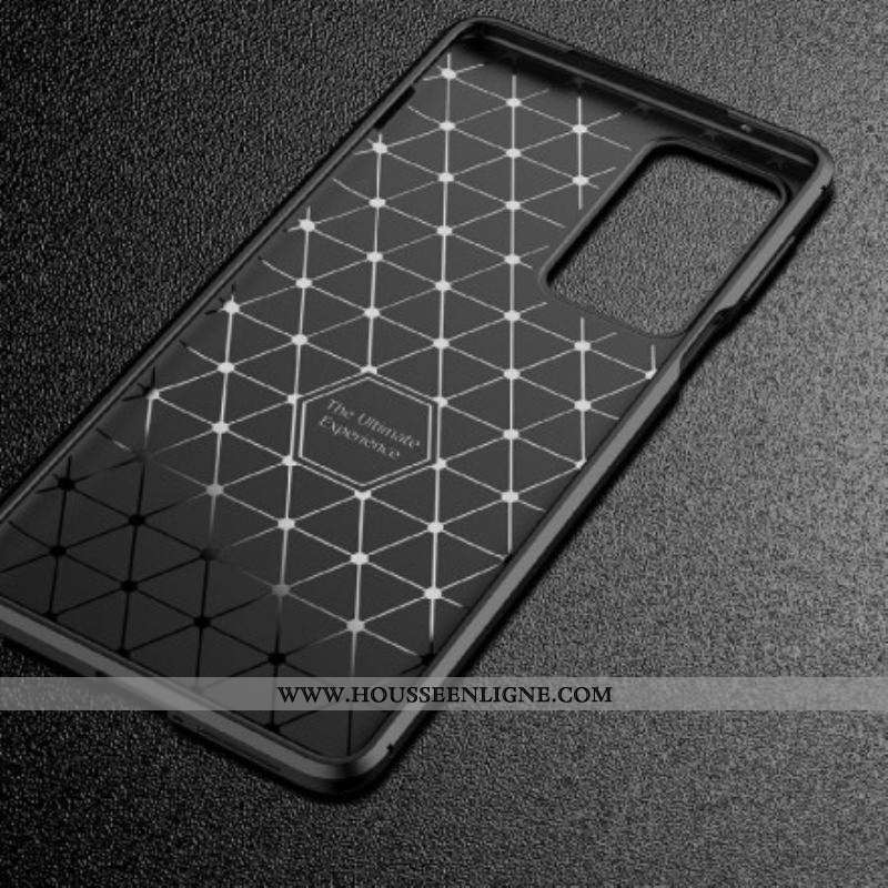 Coque Motorola Edge 20 Pro Flexible Texture Fibre Carbone