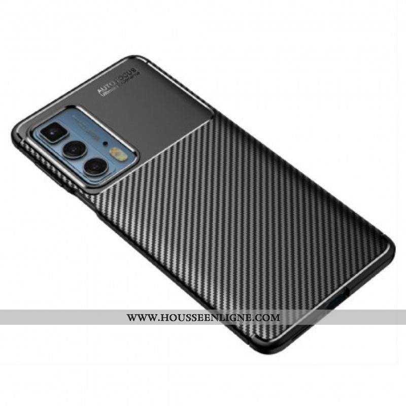 Coque Motorola Edge 20 Pro Flexible Texture Fibre Carbone