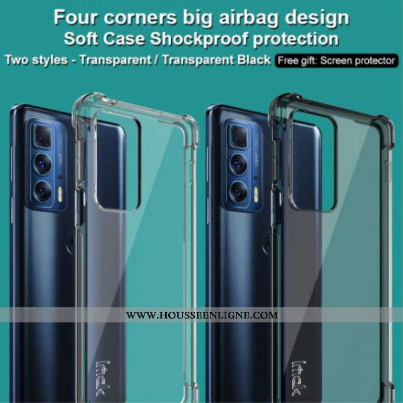 Coque Motorola Edge 20 Pro Transparente avec Film Écran IMAK