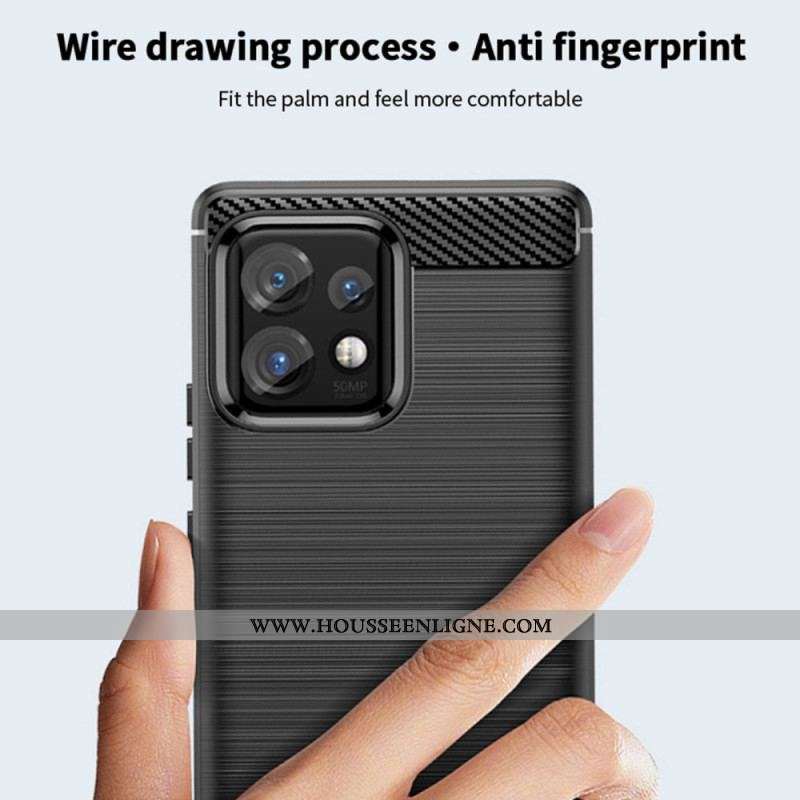 Coque Motorola Edge 40 Pro Fibre Carbone Brossée MOFI