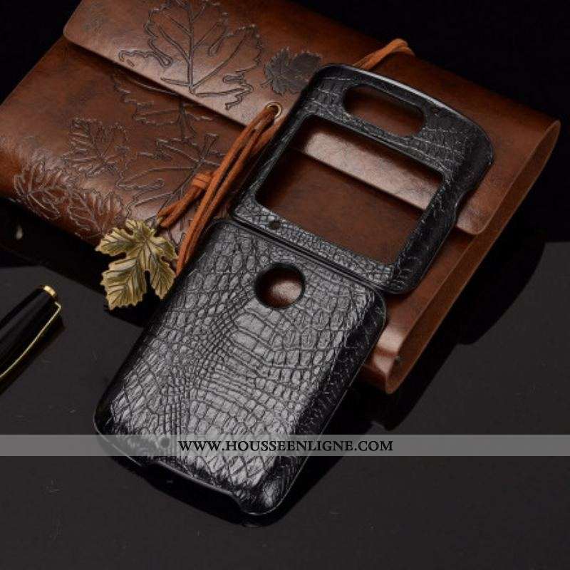 Coque Motorola Razr 5G Effet Peau de Crocodile