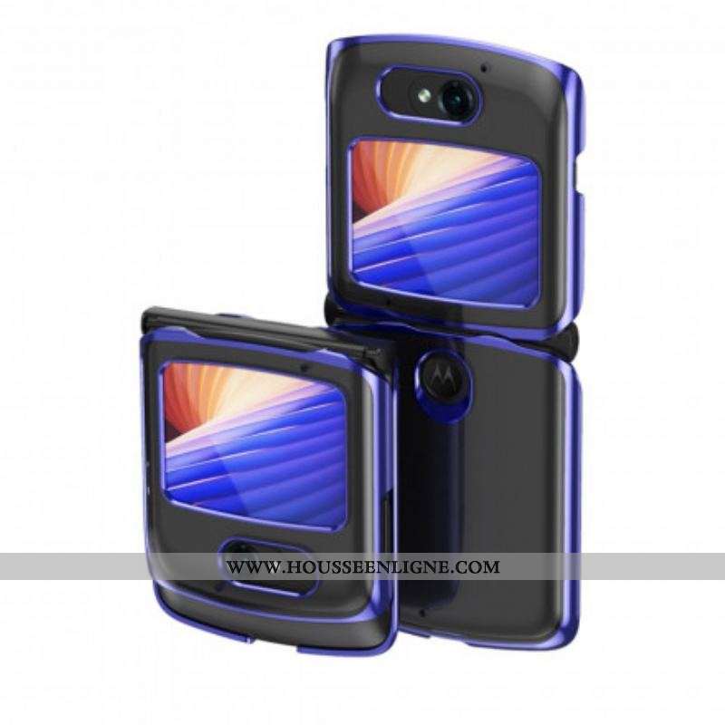 Coque Motorola Razr 5G Rebords Style Métal