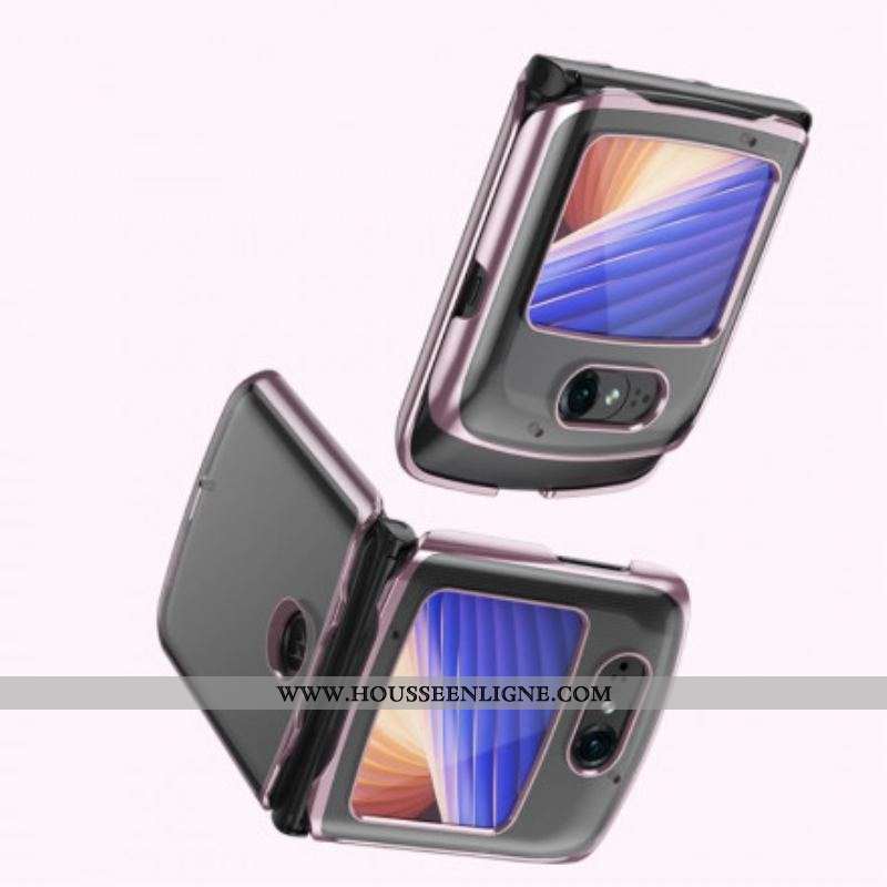 Coque Motorola Razr 5G Rebords Style Métal