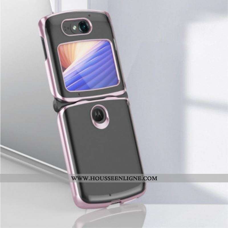 Coque Motorola Razr 5G Rebords Style Métal