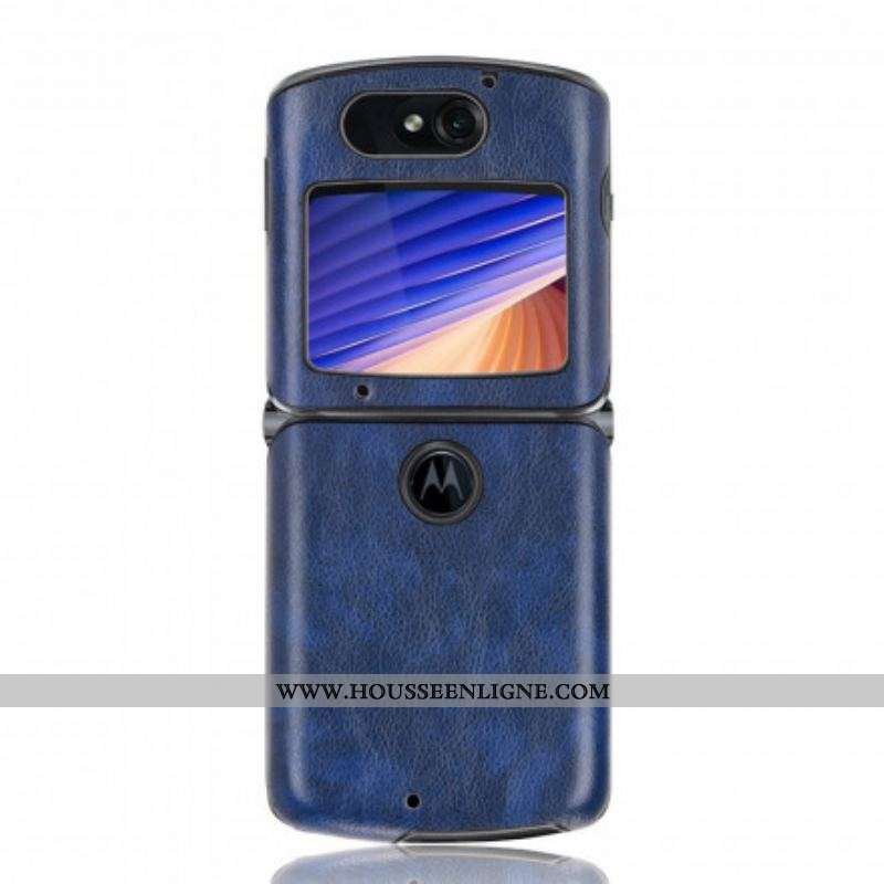 Coque Motorola Razr 5G Simili Cuir Litchi