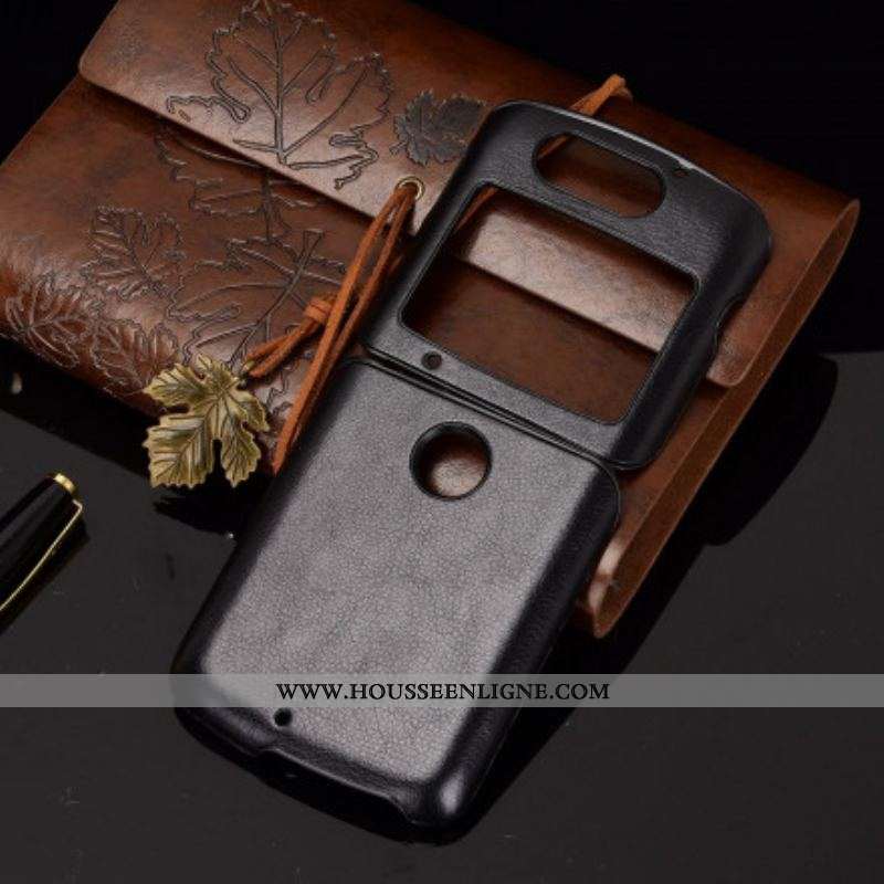 Coque Motorola Razr 5G Simili Cuir Litchi
