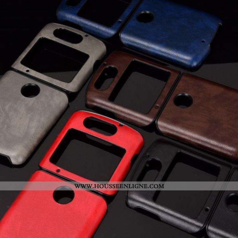 Coque Motorola Razr 5G Simili Cuir Litchi