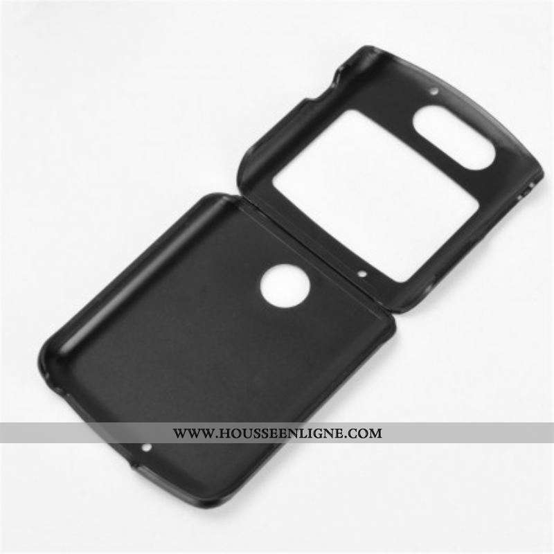 Coque Motorola Razr 5G Simili Cuir Sablé