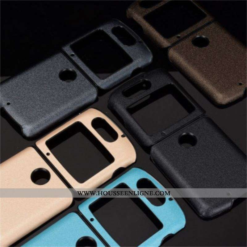 Coque Motorola Razr 5G Simili Cuir Sablé