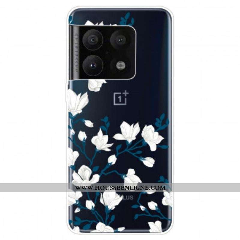 Coque OnePlus 10 Pro 5G Fleurs Blanches