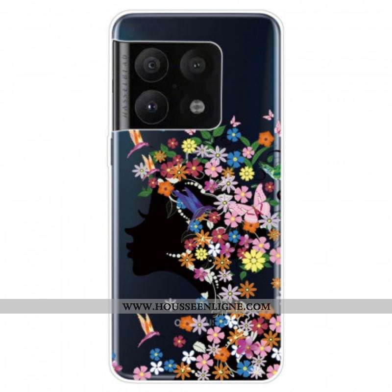 Coque OnePlus 10 Pro 5G Jolie Tête Fleurie