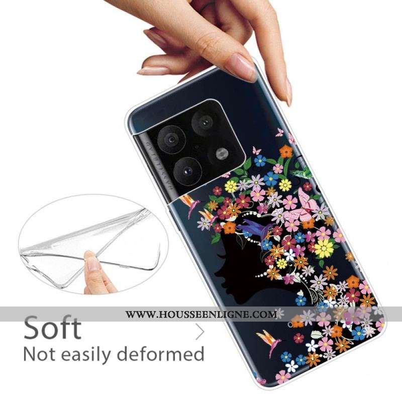 Coque OnePlus 10 Pro 5G Jolie Tête Fleurie