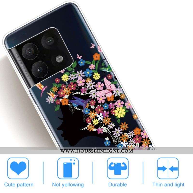 Coque OnePlus 10 Pro 5G Jolie Tête Fleurie