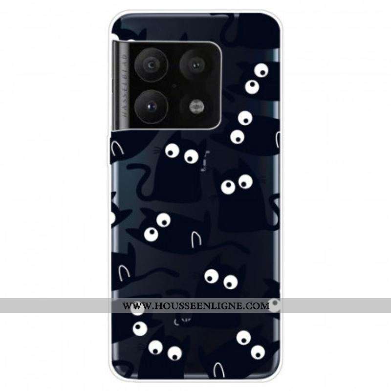 Coque OnePlus 10 Pro 5G Multiples Chats Noirs
