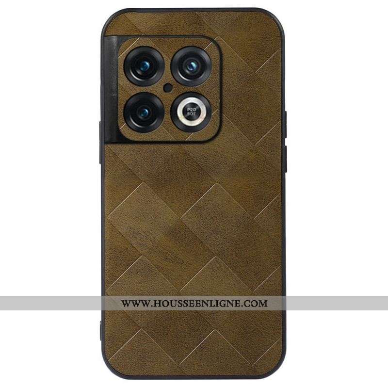 Coque OnePlus 10 Pro 5G Simili Cuir Design Tissé