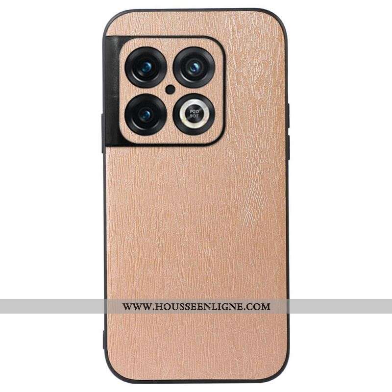 Coque OnePlus 10 Pro 5G Simili Cuir Texture Bois