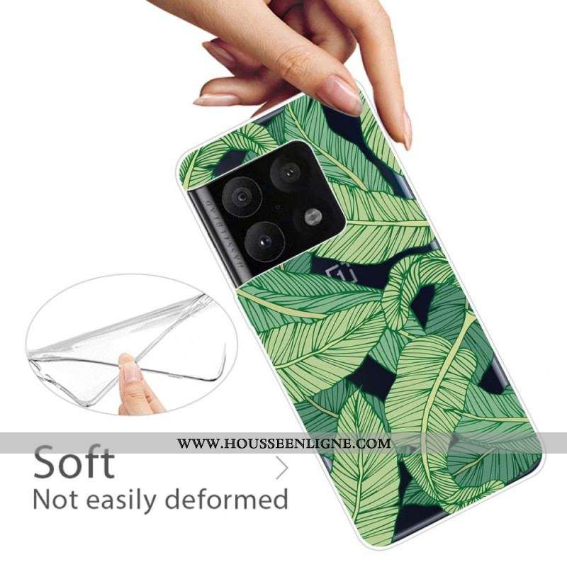 Coque OnePlus 10 Pro 5G Transparente Feuilles Graphiques
