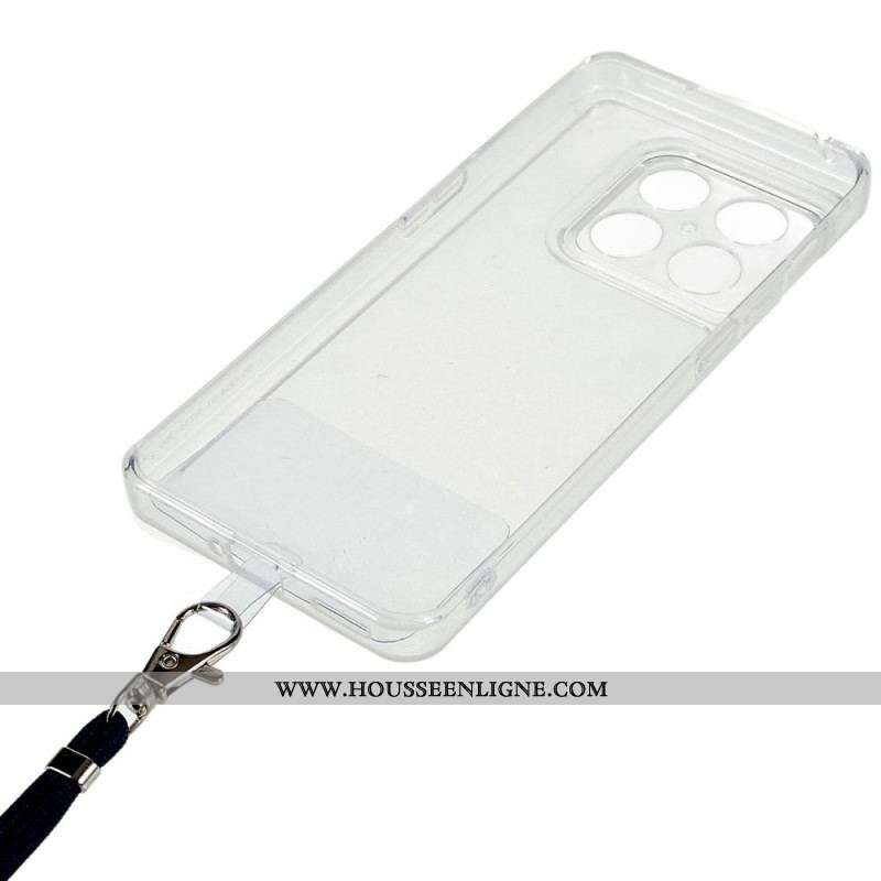 Coque OnePlus 10 Pro 5G Transparente avec Cordon Coloré