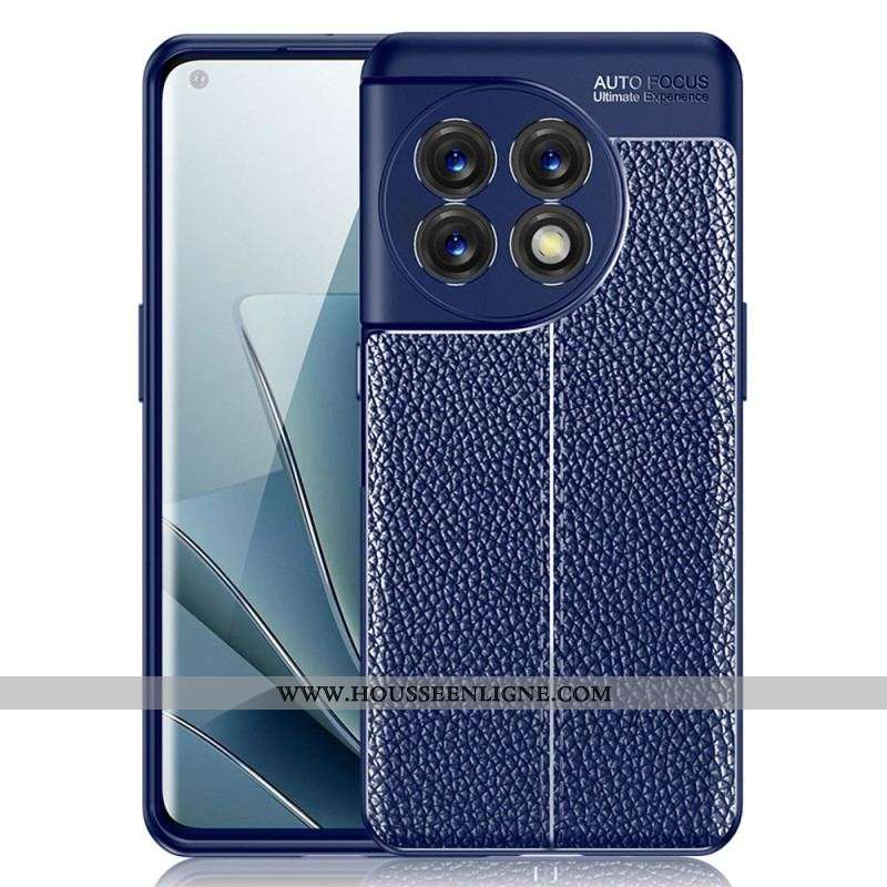 Coque OnePlus 11 5G Effet Cuir Litchi Double Line