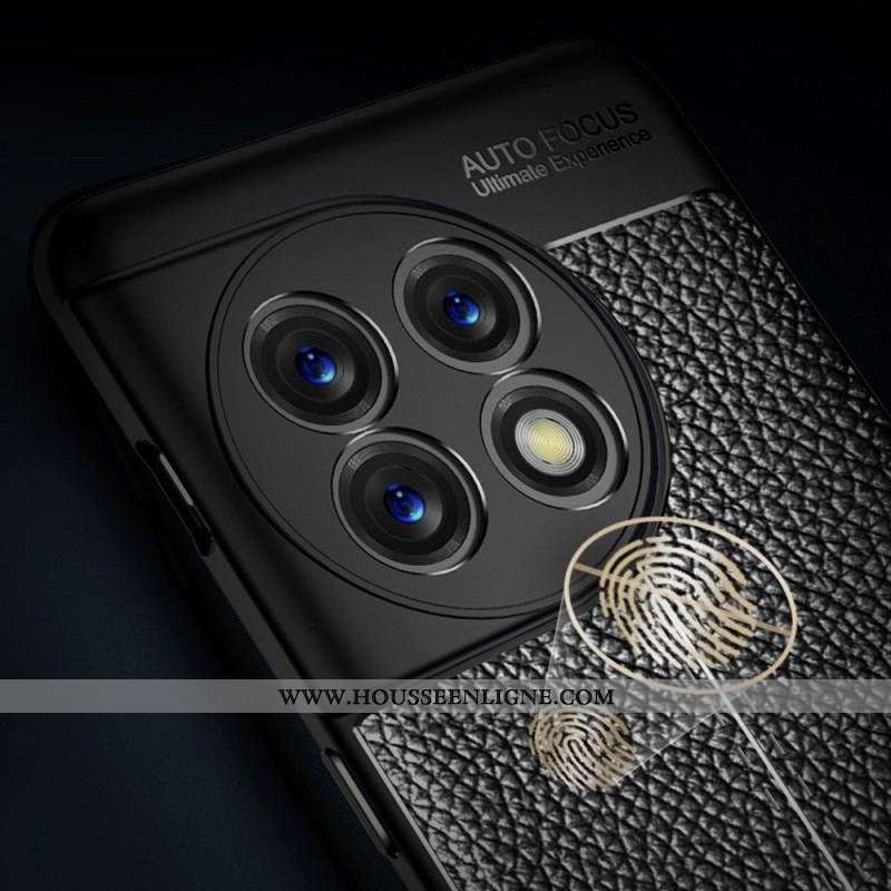 Coque OnePlus 11 5G Effet Cuir Litchi Double Line
