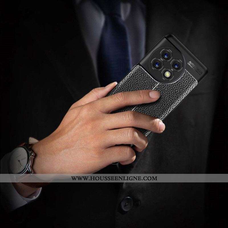 Coque OnePlus 11 5G Effet Cuir Litchi Double Line