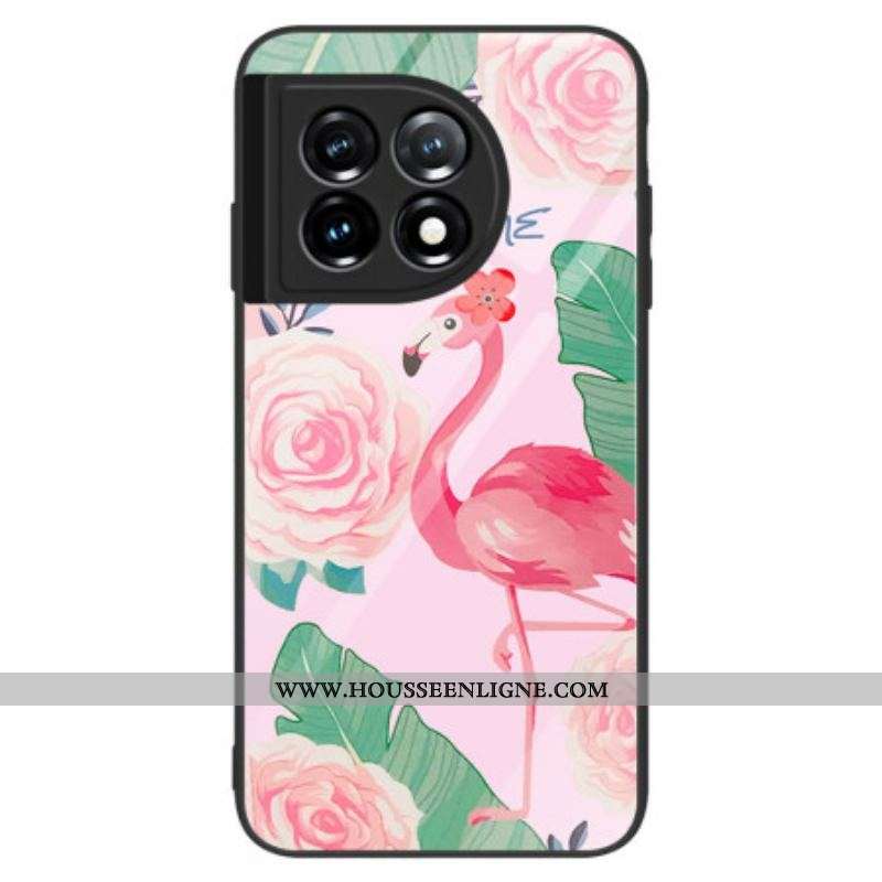Coque OnePlus 11 5G Verre Trempé Flamant Rose