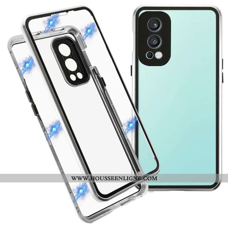 Coque OnePlus Nord 2 5G Deux Cotés Magnétique Verre Trempé et Métal