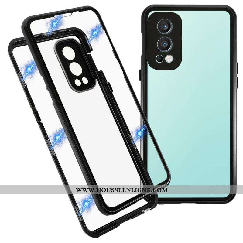 Coque OnePlus Nord 2 5G Deux Cotés Magnétique Verre Trempé et Métal