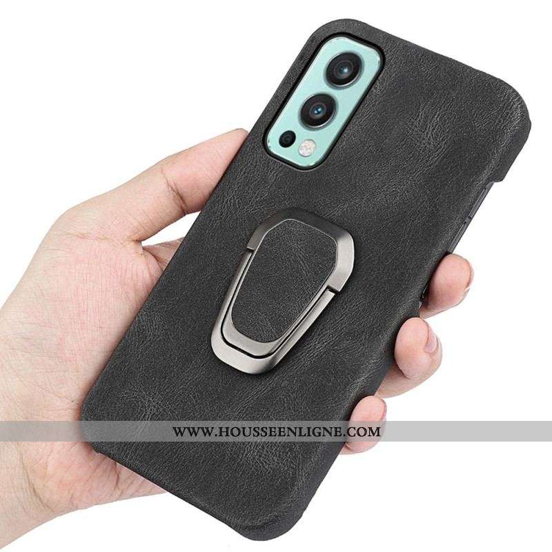 Coque OnePlus Nord 2 5G Effet Cuir Anneau-Support New Colors