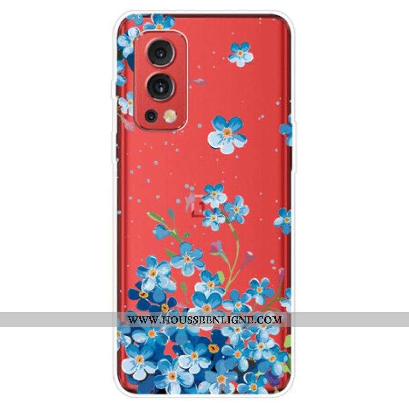 Coque OnePlus Nord 2 5G Fleurs Bleues
