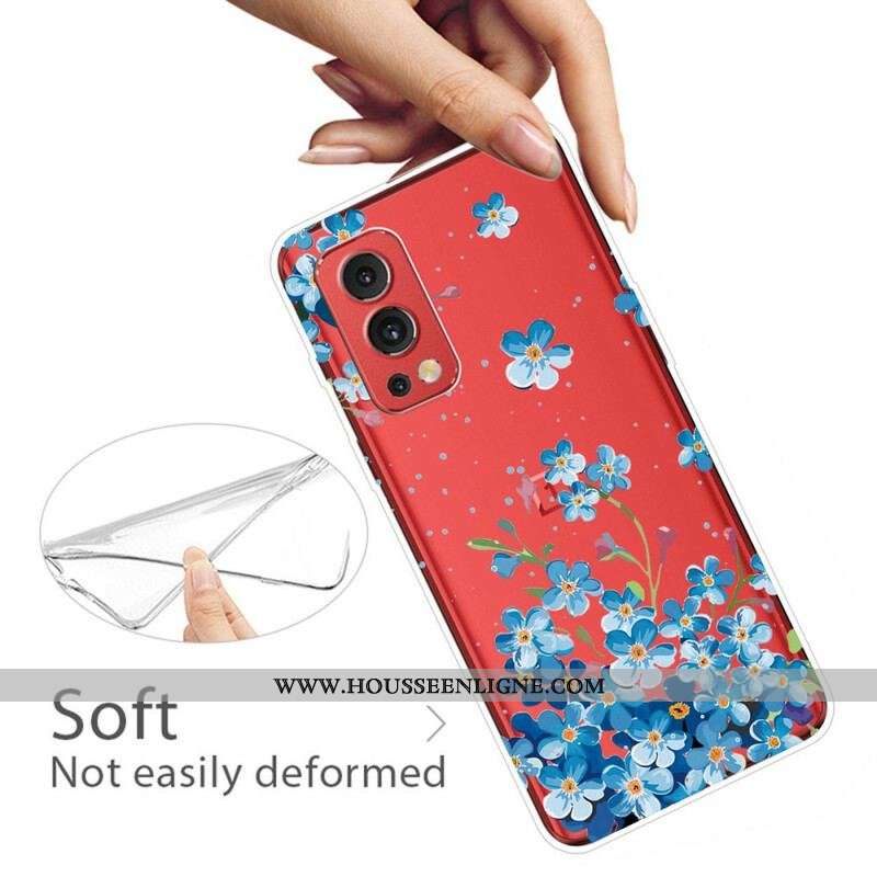 Coque OnePlus Nord 2 5G Fleurs Bleues