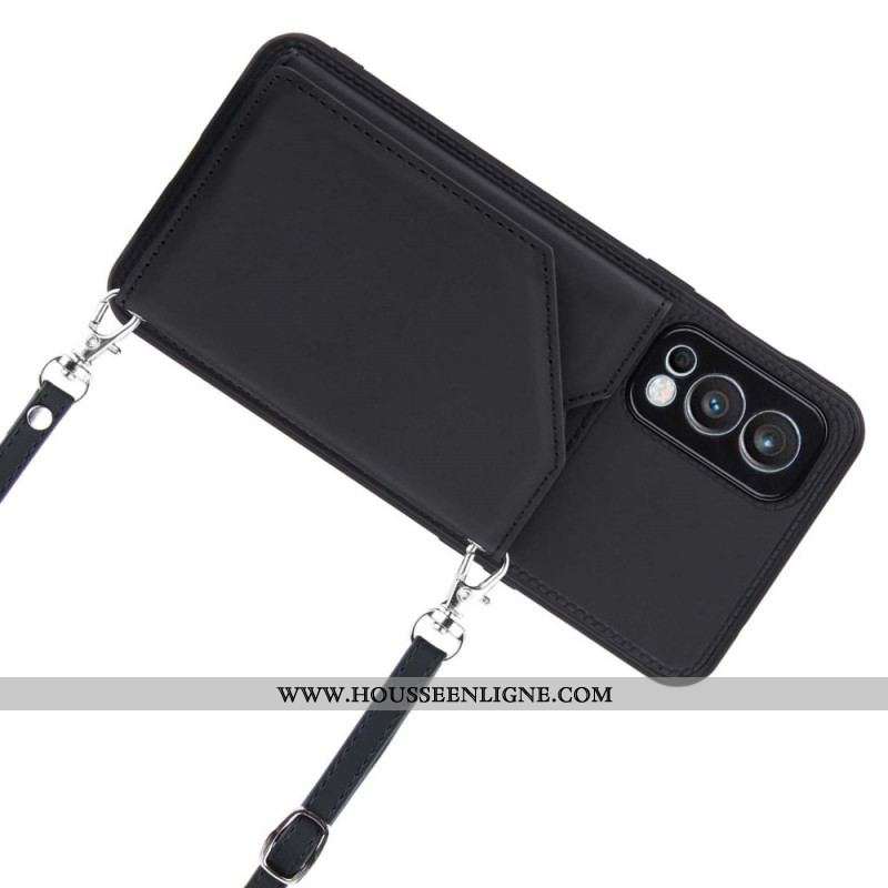 Coque OnePlus Nord 2 5G Multi-Cartes Support Sangle