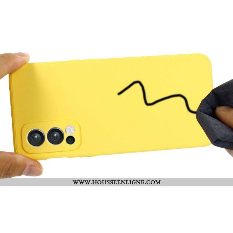Coque OnePlus Nord 2 5G Silicone Liquide Avec Lanière