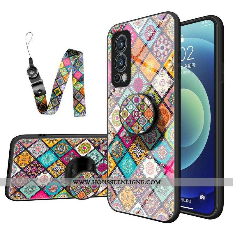 Coque OnePlus Nord 2 5G Support Magnétique Patchwork