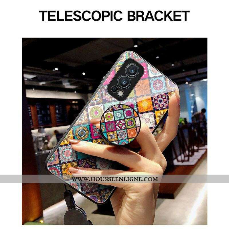 Coque OnePlus Nord 2 5G Support Magnétique Patchwork