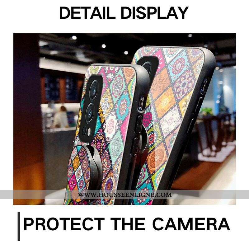 Coque OnePlus Nord 2 5G Support Magnétique Patchwork
