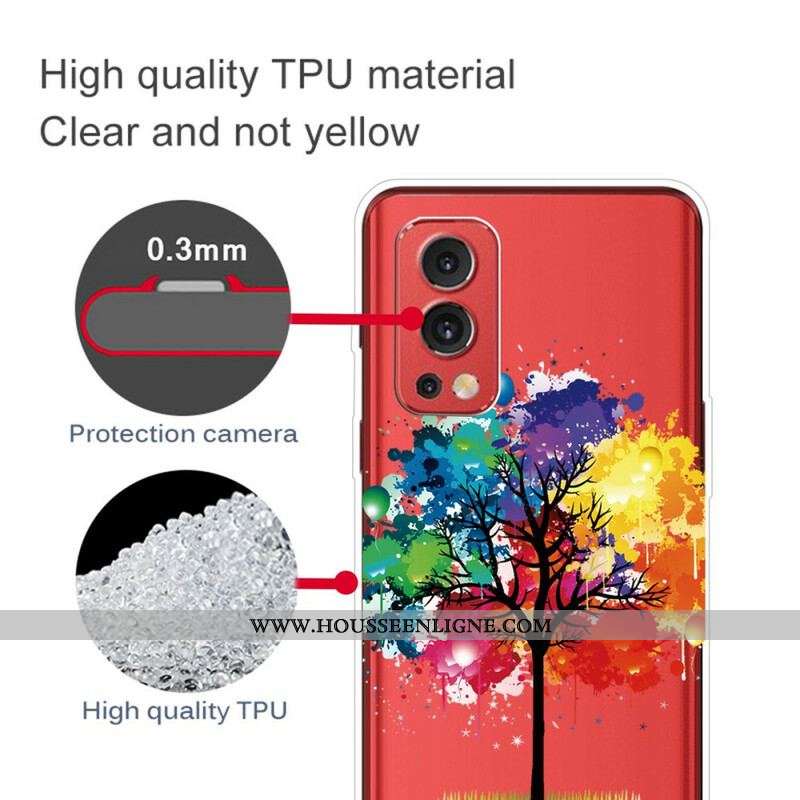 Coque OnePlus Nord 2 5G Transparente Arbre Aquarelle