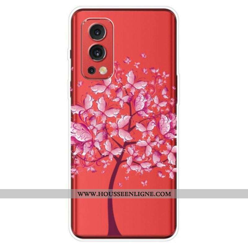 Coque OnePlus Nord 2 5G Transparente Arbre à Papillons