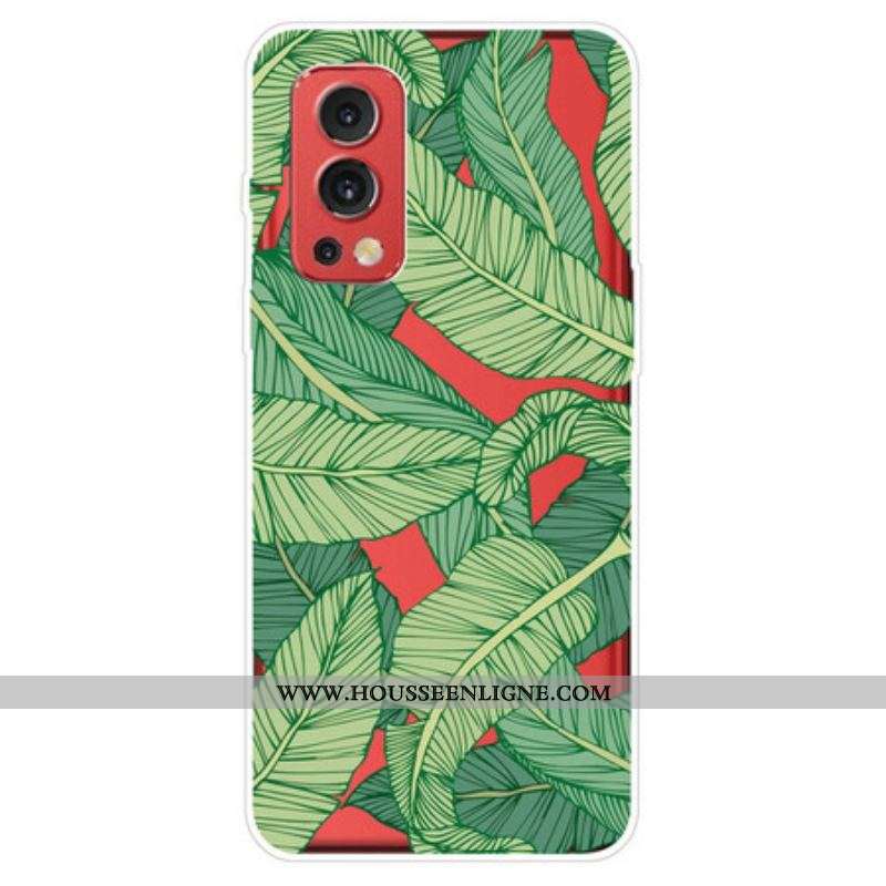 Coque OnePlus Nord 2 5G Transparente Feuilles Graphiques